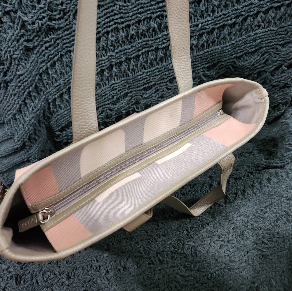 Sold Elsewhere- Bally Canvas Tote With Leather Trim - Picture 8 of 16